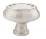 Emtek 86306 Brass Geometric Oval Cabinet Knob 1-3/4 Inch Diameter