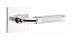 Emtek R-Bar Knurled 5110 Select Brass Passage Leverset with Square Rosette for Left Handed Doors product