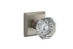 Baldwin PV.CRY.TSR Reserve Crystal Privacy Knobset with Traditional Square Rosette
