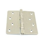Hager RCBB1741 4" x 4" 1/4" Radius Full Mortise Residential Weight Ball Bearing Hinge (Order in Multiples of two)