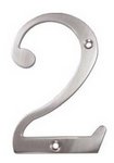 Deltana RN6-2U Solid Brass 6 Inch House Number "2"