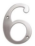 Deltana RN6-6U Solid Brass 6 Inch House Number "6"