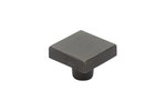 Emtek 86662 Sandcast Bronze Rustic Modern Square Cabinet Knob 1-1/4 Inch Diameter