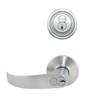 Schlage S251RD-NEP Neptune Entrance Door Lever Set with Full Size Interchangeable Core