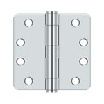 Deltana S44R4 Heavy Duty 4 Inch x 4 Inch Steel Hinge with 1/4 Inch Radius Corners (Sold in Pairs)
