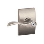 Schlage F51ACC/CEN Accent Keyed Entry Leverset with Century Decorative Rosette