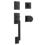 Baldwin SCLAJxCONCSRSMT Reserve La Jolla Single Cylinder Handleset with Contemporary Knob and Contemporary Square Rosette with SmartKey Cylinder