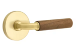 Emtek R-Bar Dark Walnut 5059 SD Select Brass Single Dummy Lever with Disk Rosette for Left Handed Doors product