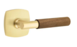Emtek T-Bar Dark Walnut 5306 SD Select Brass Single Dummy Lever with Urban Modern Rosette for Right Handed Doors product