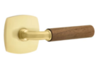 Emtek R-Bar Dark Walnut 5306 SD Select Brass Single Dummy Lever with Urban Modern Rosette for Left Handed Doors product