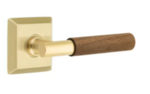 Emtek T-Bar Dark Walnut 8531 SD Select Brass Single Dummy Lever with Quincy Rosette for Left Handed Doors product