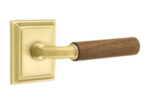 Emtek R-Bar Dark Walnut 8261 Select Brass Privacy Leverset with Wilshire Rosette for Left Handed Doors product