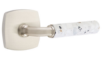 Emtek R-Bar Light Terrazzo 5306 SD Select Brass Single Dummy Lever with Urban Modern Rosette for Right Handed Doors product