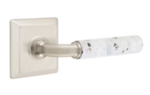 Emtek R-Bar Light Terrazzo 8531 SD Select Brass Single Dummy Lever with Quincy Rosette for Left Handed Doors product