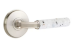 Emtek R-Bar Light Terrazzo 8210 Select Brass Privacy Leverset with Watord Rosette for Left Handed Doors product