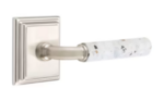 Emtek R-Bar Light Terrazzo 8561 SD Select Brass Single Dummy Lever with Wilshire Rosette for Right Handed Doors product