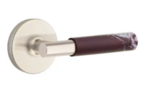 Emtek T-Bar Rasso Levanto Marble 5109 Select Brass Passage Leverset with Disk Rosette for Left Handed Doors product