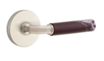Emtek R-Bar Rosso Levanto Marble 5059 Select Brass Full Dummy Leverset with Disk Rosette product