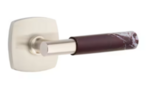 Emtek T-Bar Rosso Levanto Marble 5306 Select Brass Full Dummy Leverset with Urban Modern Rosette product
