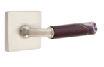 Emtek R-Bar Rosso Levanto Marble 5210 Select Brass Privacy Leverset with Square Rosette for Right Handed Doors product