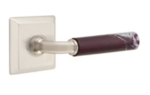 Emtek R-Bar Rosso Levanto Marble 8531 SD Select Brass Single Dummy Lever with Quincy Rosette for Right Handed Doors product