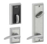 Schlage Electronic FE410FADD512MNH Control Smart Interconnected Lock UL Listed with Addison Trim and Manhattan Lever with 5-1/2 Inch Bore Spacing