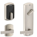 Schlage Electronic FE410FGRW512NBK Control Smart Interconnected Lock UL Listed with Greenwich Trim and Northbrook Lever with 5-1/2 Inch Bore Spacing