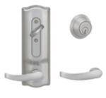 Schlage CS210-B500PNEPxCAM Neptune Entrance Door Lever Set with Camelot Trim