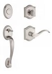 Baldwin FDCOLxCURLTAR Reserve Columbus Full Dummy Handleset with Curve Lever and Traditional Arch Rosette for Left Handed Doors