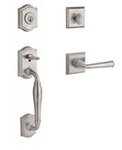 Baldwin SCWESxFEDLTSR Reserve Westcliff Single Cylinder Handleset with Federal Lever and Traditional Square Rosette for Left Handed Doors