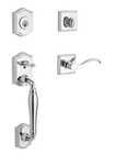 Baldwin FDWESxCURRTSR Reserve Westcliff Full Dummy Handleset with Curve Lever and Traditional Square Rosette for Right Handed Doors