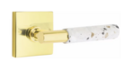 Emtek T-Bar Terrazzo 5110 Select Brass Passage Leverset with Square Rosette for Left Handed Doors product
