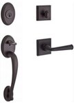 Baldwin SCCOLxFEDLTSR Reserve Columbus Single Cylinder Handleset with Federal Lever and Traditional Square Rosette for Left Handed Doors