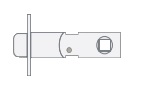 Omnia PA.K238 2-3/8 Inch Backset Knob Strength Passage Latch for Prodigy Collection