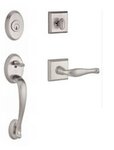 Baldwin SCCOLxDECRTSR Reserve Columbus Single Cylinder Handleset with Decorative Lever and Traditional Square Rosette for Right Handed Doors