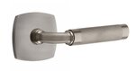 Emtek R-Bar Knurled 5316 Select Brass Passage Leverset with Urban Modern Rosette for Right Handed Doors product