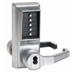 Dormakaba Simplex LL1021M Left Hand Mechanical Push Button Lever Lock with Key Override Medeco Prep