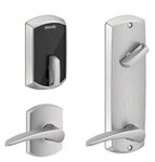 Schlage Electronic FE410FGRW512MNH Control Smart Interconnected Lock UL Listed with Greenwich Trim and Manhattan Lever with 5-1/2 Inch Bore Spacing