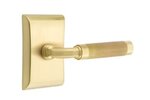 Emtek R-Bar Knurled 5051 SD Select Brass Single Dummy Lever with Neos Rosette for Left Handed Doors product