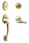 Baldwin SCCOLxDECLTRR Reserve Columbus Single Cylinder Handleset with Decorative Lever and Traditional Round Rosette for Left Handed Doors