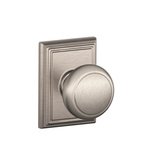 Schlage F10AND/ADD Andover Passage Knobset with Addison Decorative Rosette